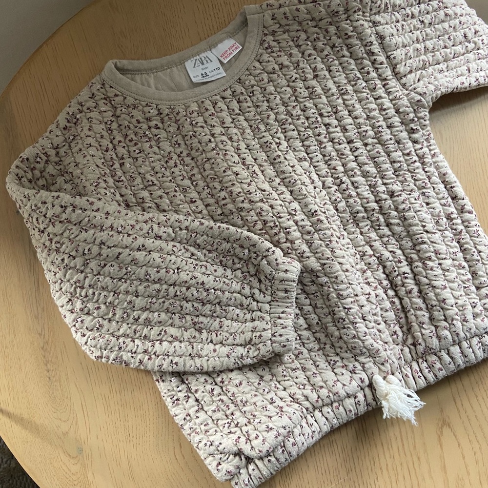 Zara floral sweatshirt sz 4-5